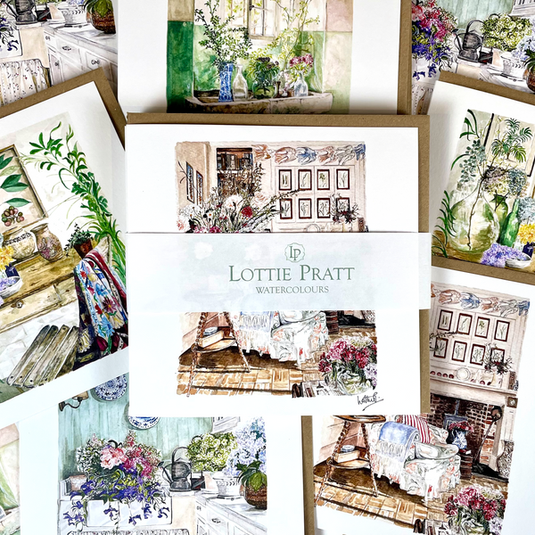Flower Rooms, Set of 6 Cards