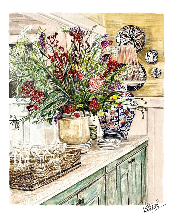 Flower Rooms, Set of 6 Cards