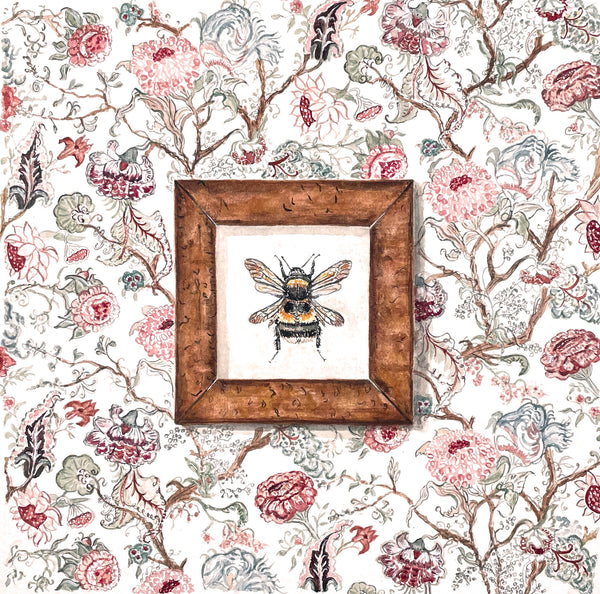 Bumble Bee and Tree Peony Original