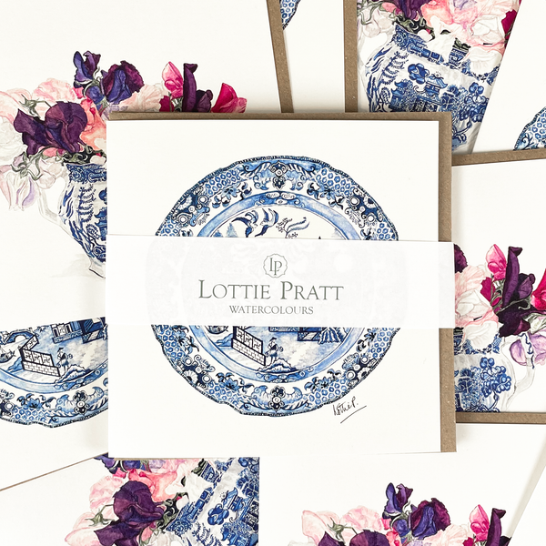 Willow Pattern China, Set of 6 Cards